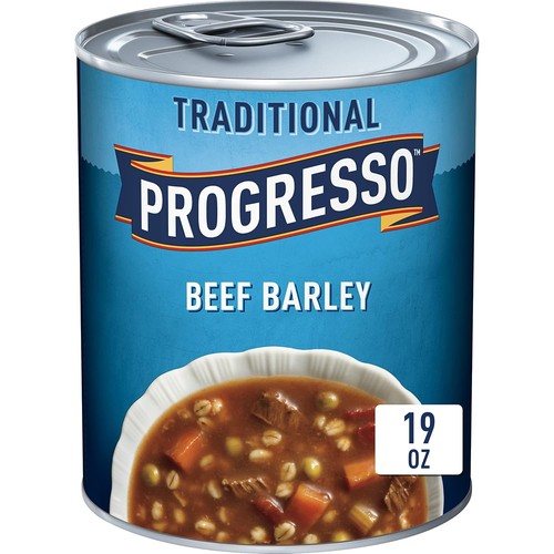 Beef barley canned soup - canned,